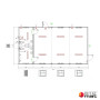 Ensemble de quatre bungalows 6M – plan 1