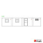 Ensemble de quatre bungalows 6M – plan 3