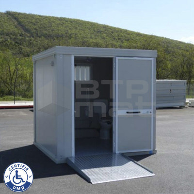 Bloc Sanitaire PMR neuf avec WC PMR et Lavabo PMR