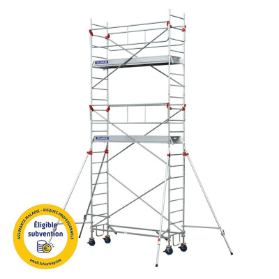 DUARIB ROLLSTAR - ECHAFAUDAGE ROULANT EN ACIER - LONG. 2M54 - GC MONOBLOC