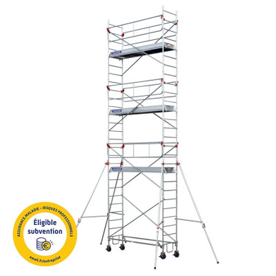 DUARIB ROLLSTAR - ECHAFAUDAGE ROULANT EN ACIER - LONG. 2m95 - GC MONOBLOC
