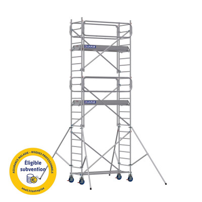 DUARIB DOCKER 85 - ECHAFAUDAGE ROULANT EN ALUMINIUM - LONG. 2M05 - LARG. 0M85 - GC MONOBLOC