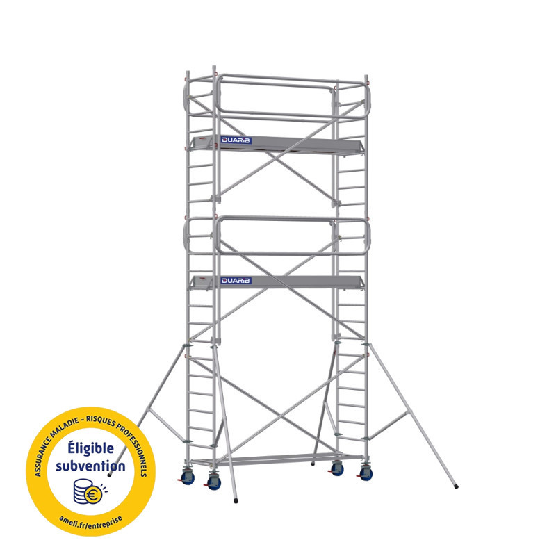 DUARIB DOCKER 85 - ECHAFAUDAGE ROULANT EN ALUMINIUM - LONG. 2M54 - LARG. 0M85 - GC MONOBLOC