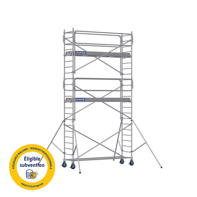 DUARIB DOCKER 85 - Echafaudage Roulant En Aluminium - LONG. 2M95 - LARG. 0M85 - Gc Monobloc