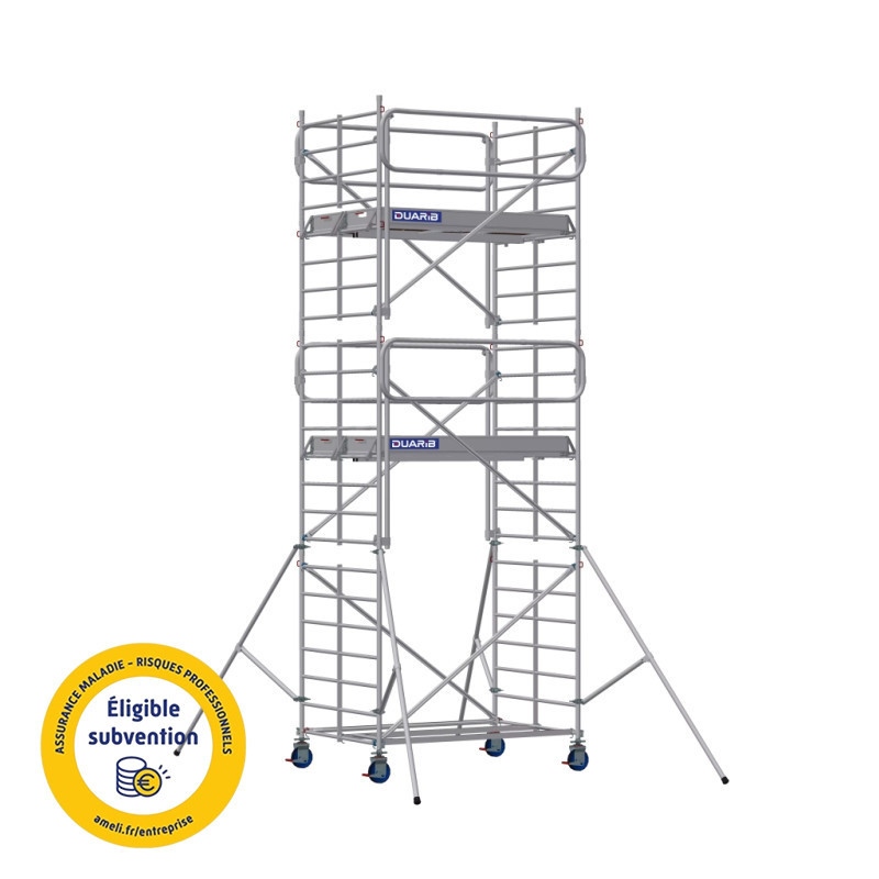 DUARIB DOCKER 150 - Echafaudage Roulant En Aluminium - LONG. 2M05 - LARG. 1M50 - Gc Monobloc