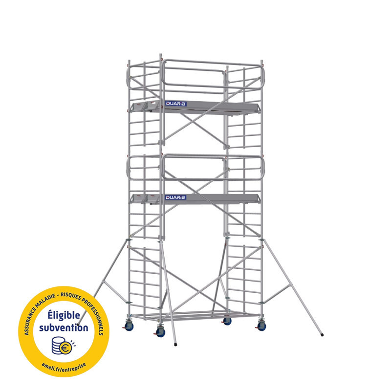 DUARIB DOCKER 150 - Echafaudage Roulant En Aluminium - LONG. 2M54 - LARG. 1M50 - Gc Monobloc