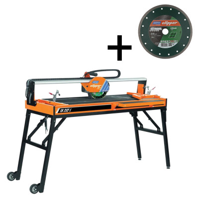 NORTON CLIPPER TR 232L - Scie à carrelage sur table avec rail 230V + disque Ø230 inclus