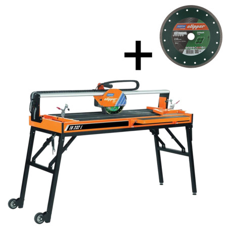 NORTON CLIPPER TR 232L - Scie à carrelage sur table avec rail 230V + disque Ø230 inclus