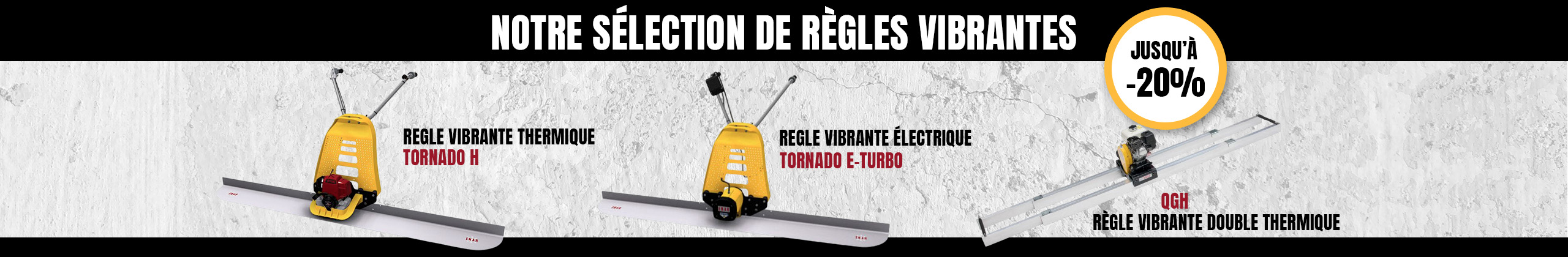 Règles vibrantes à béton ENAR